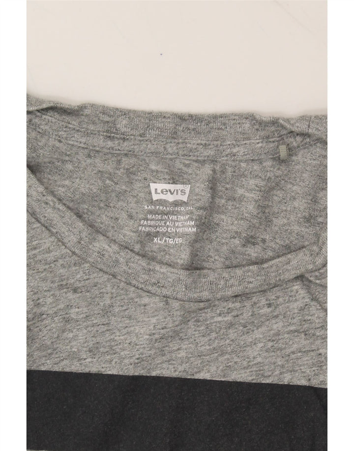 LEVI'S Womens Graphic T-Shirt Top UK 18 XL Grey Vintage Levi's and Second-Hand Levi's from Messina Hembry 