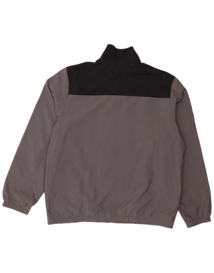 Nike Herren-Trainingsanzugoberteil, Jacke, 2XL, graues Colourblock-Polyester