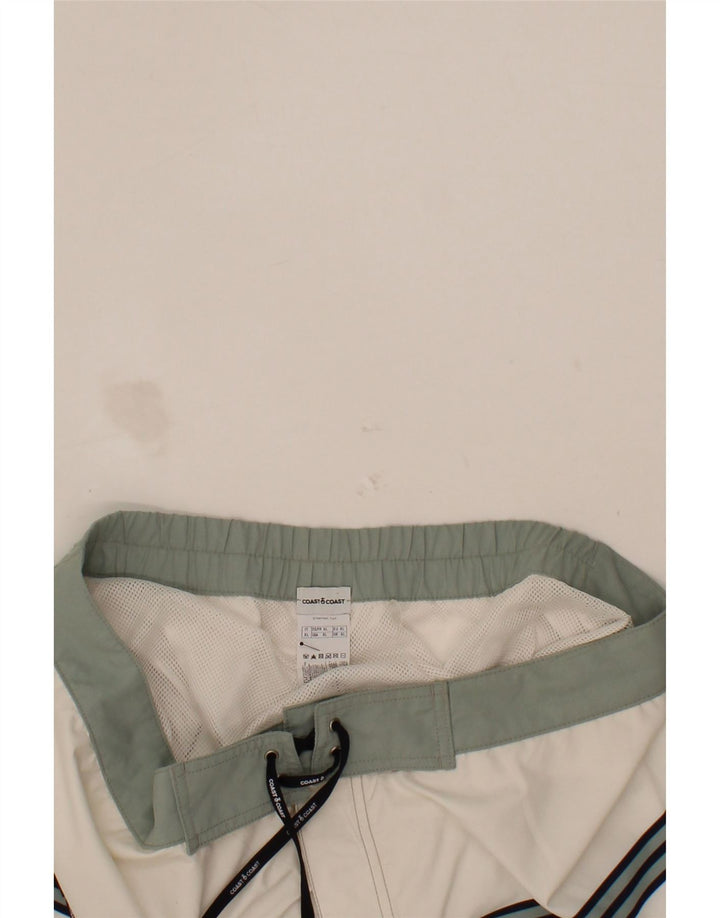 COAST Mens Swimming Shorts XL  Green Striped Polyester Vintage Coast and Second-Hand Coast from Messina Hembry 