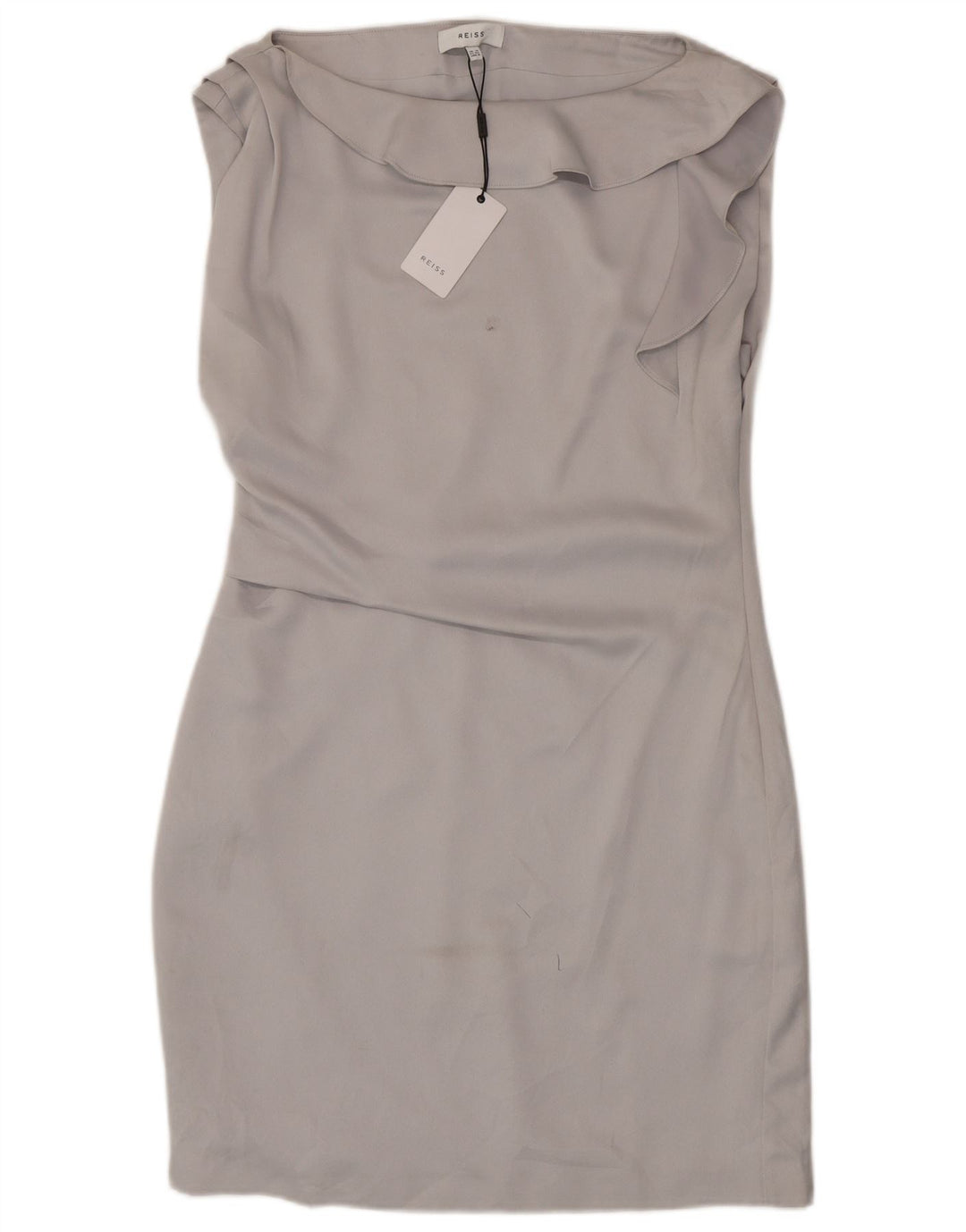 Reiss Womens Sleeveless Sheath Dress UK 12 Medium Grey Polyester