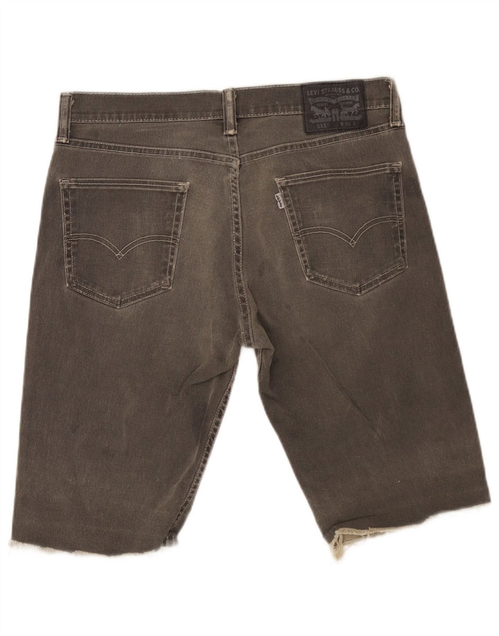 Pantaloncini di jeans da uomo Levi's W34 Large in cotone grigio