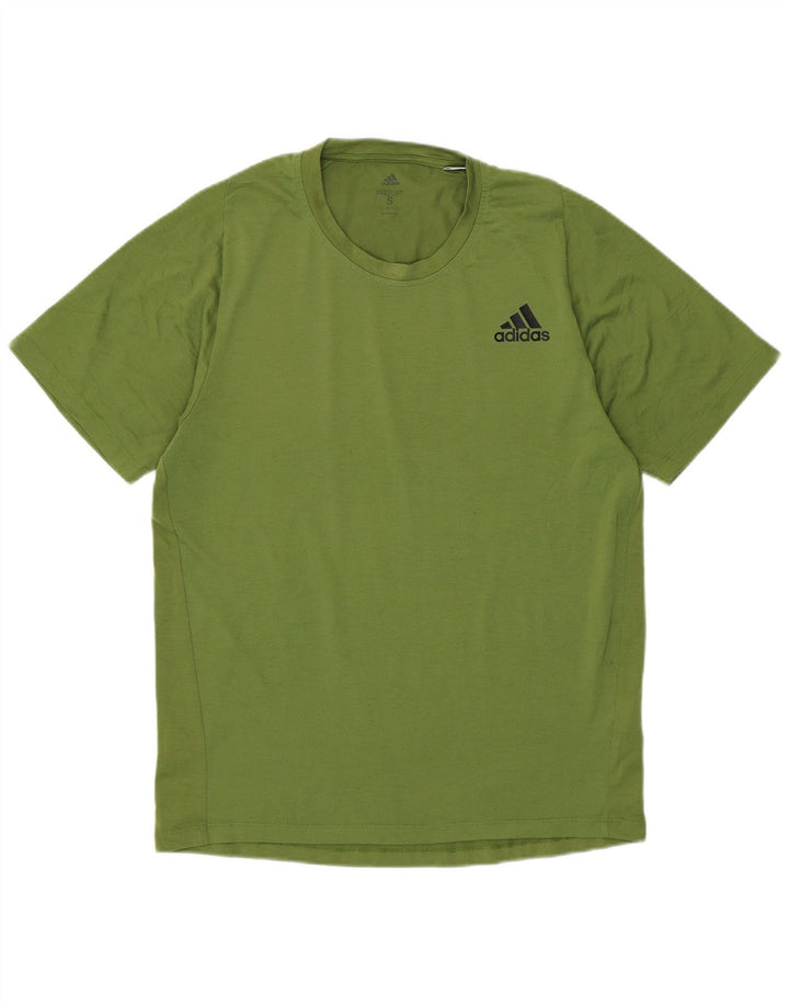 Adidas Mens Climalite T-Shirt Top Small Green Cotton