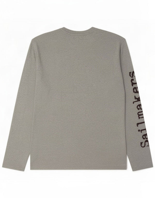 Murphy & Nye Haut graphique à manches longues pour hommes Grand coton gris