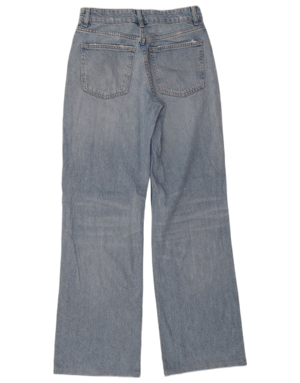 Zara Womens Straight Jeans EU 34 2XS W24 L31 Blue Cotton