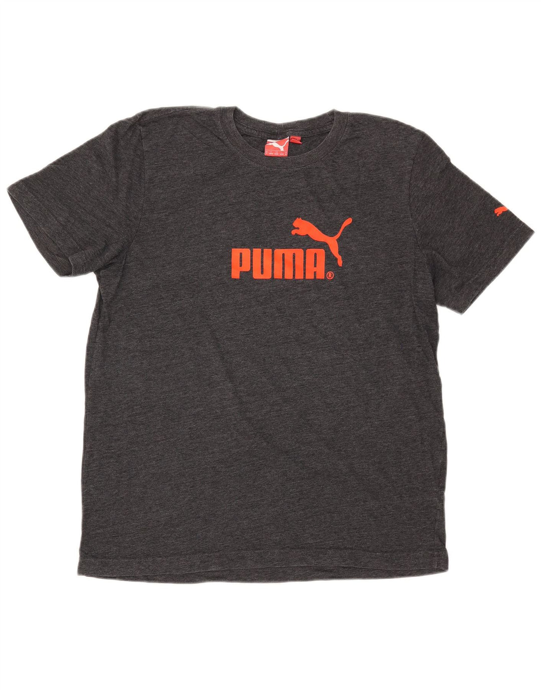 PUMA Mens Graphic T-Shirt Top Medium Grey Flecked