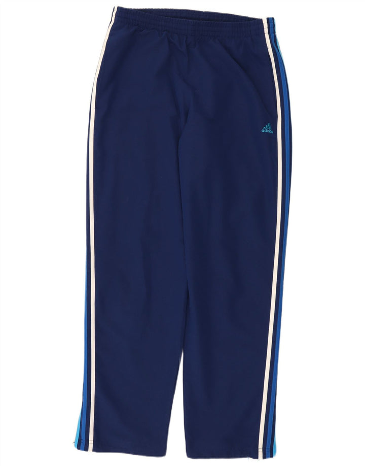 Pantaloni da tuta Adidas Climalite da uomo medi in poliestere blu navy