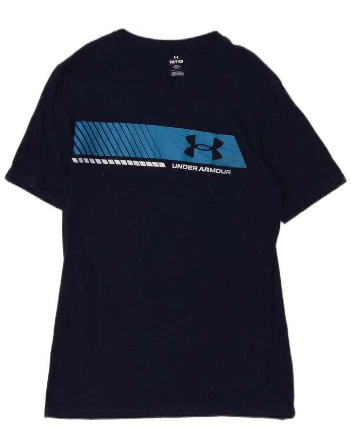 UNDER ARMOUR Herre grafisk T-shirt top lille marineblå bomuld