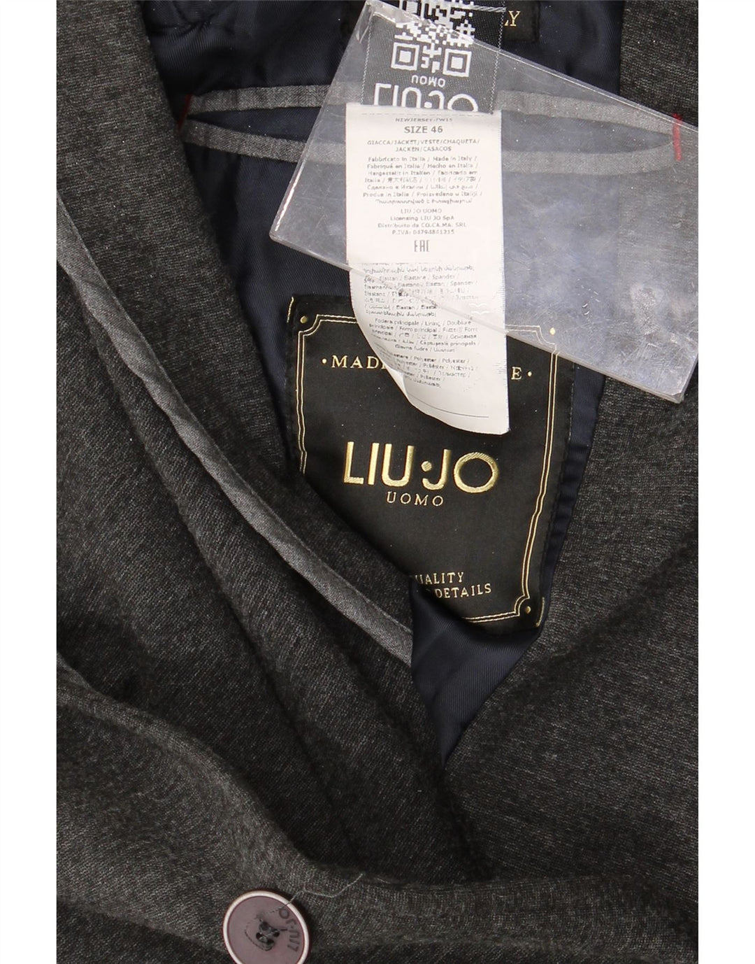 Giacca Blazer 2 Bottoni Uomo Liu Jo IT 46 Small Viscosa Grigia