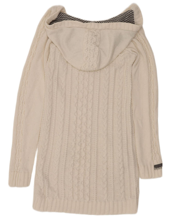 Superdry Robe pull à capuche à manches longues pour femme UK 18 XL Acrylique blanc