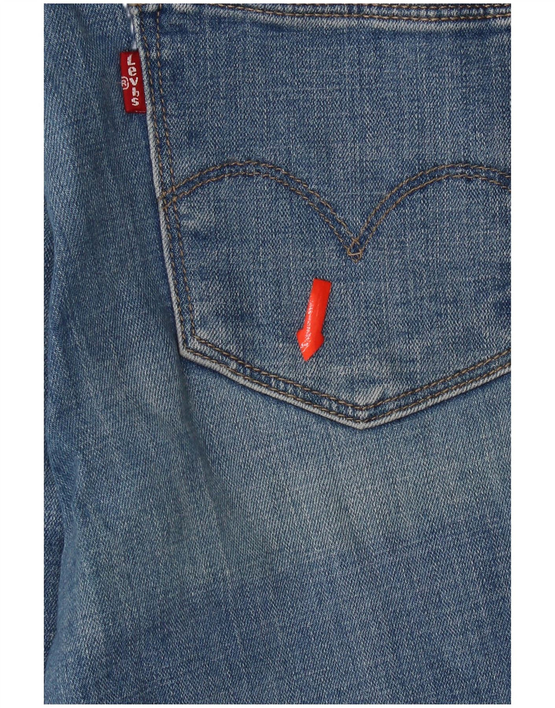 Levi's Womens Slimming Slim Jeans W25 L29 Blue Cotton
