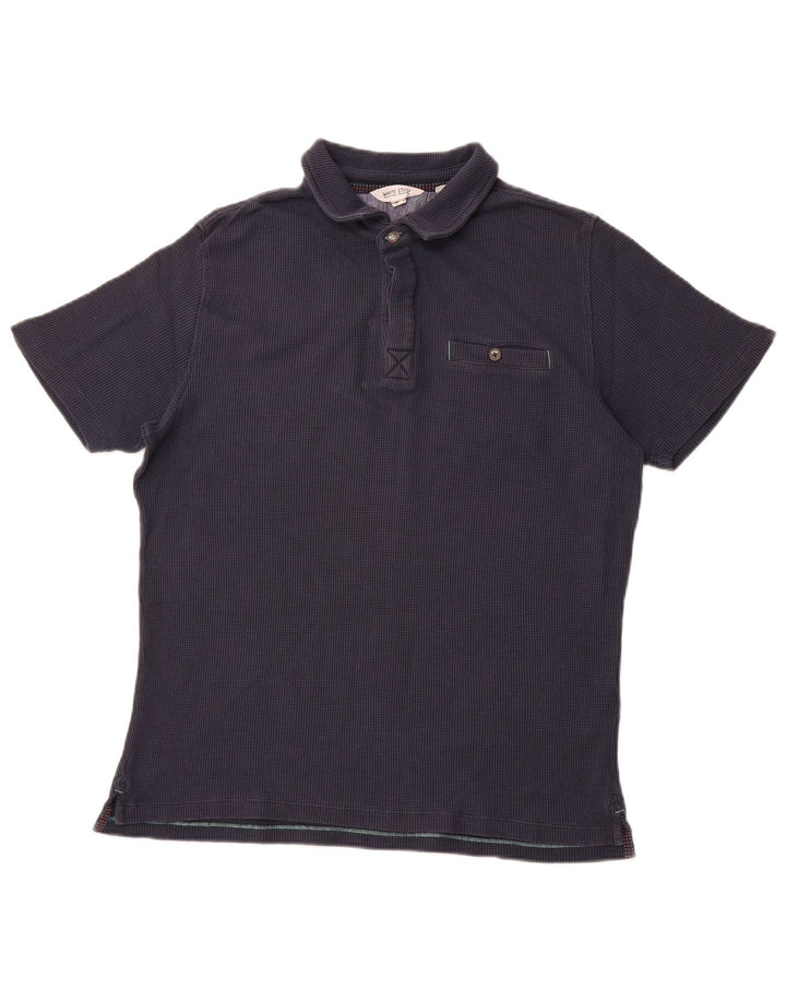 HVIDE TING Herre poloshirt Medium Navyblå Bomuld