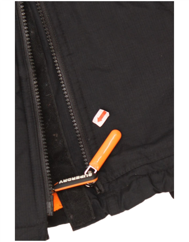 SUPERDRY Chaqueta cortavientos para hombre UK 40 Large Black Nylon