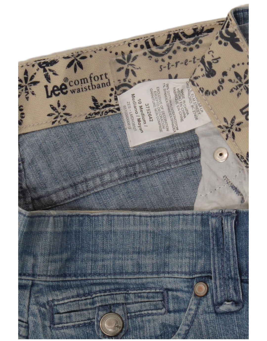 LEE Womens Denim Shorts US 10 Large W32  Blue Cotton