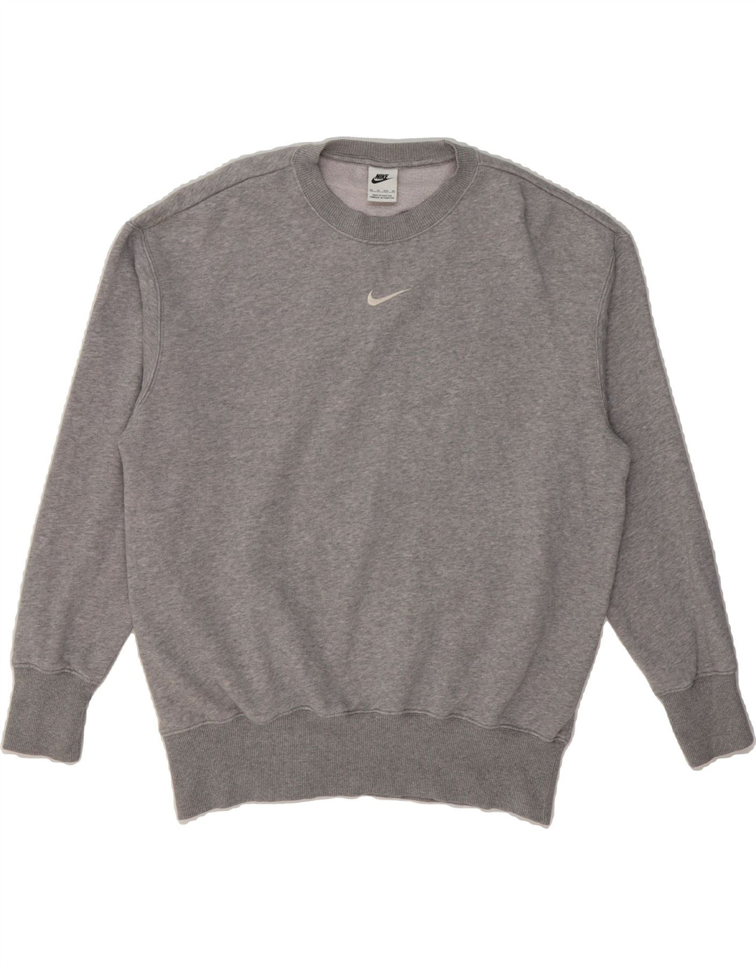 NIKE Mens Oversized Sweatshirt Jumper XS Grey Cotton Vintage Nike and Second-Hand Nike from Messina Hembry 