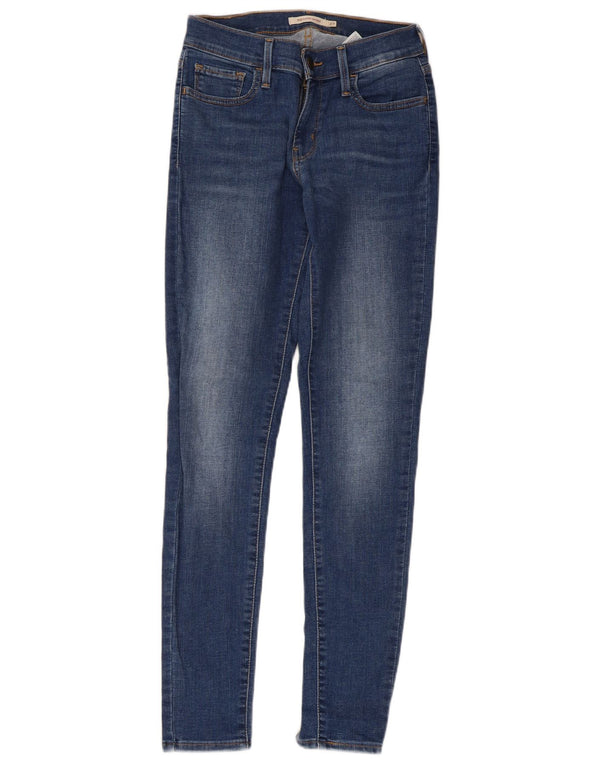 Levi's Womens 710 Super Skinny Jeans W27 L30 Blue Cotton