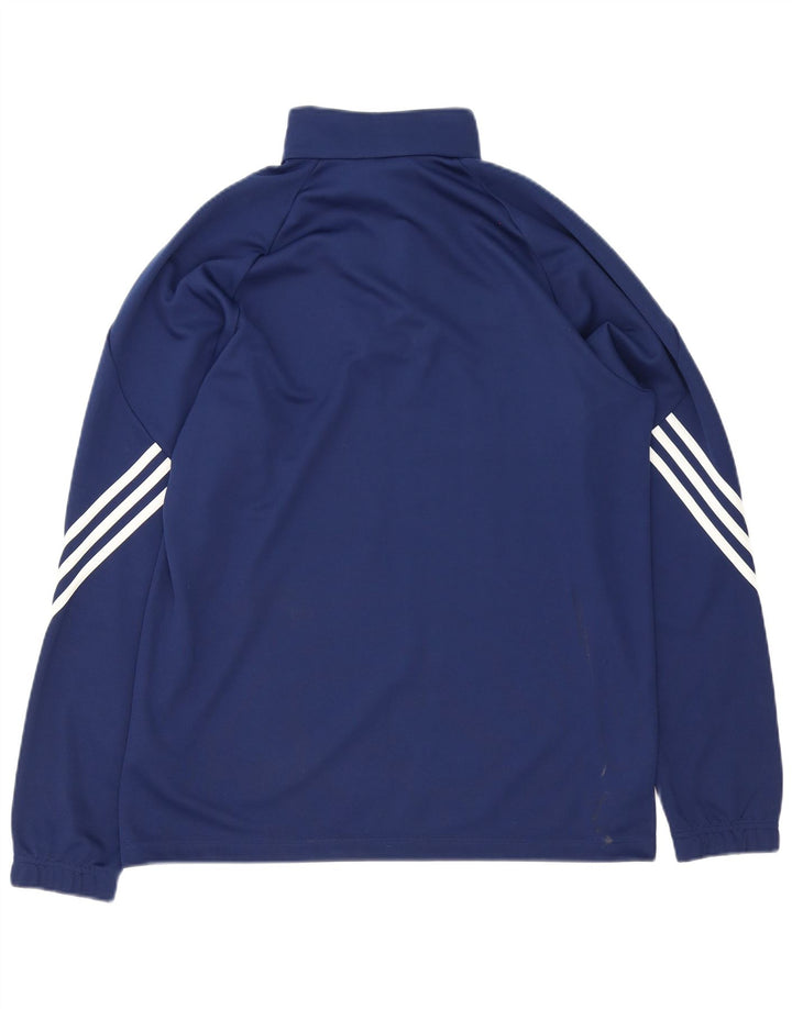 Adidas Mens Climalite Zip Neck Jersey Chándal Top Grande Azul Marino