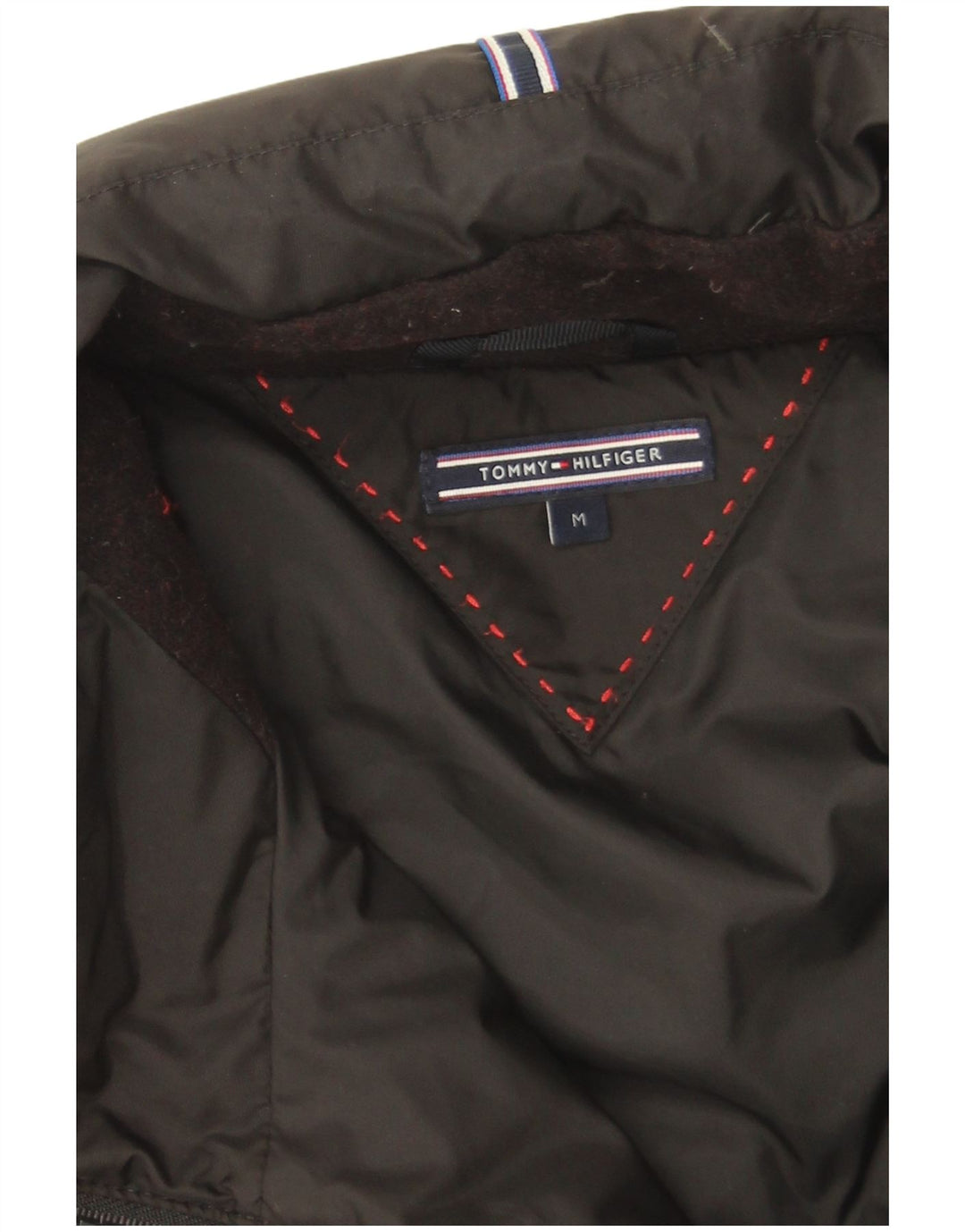 Tommy Hilfiger Womens Padded Coat UK 14 Medium Black Polyester