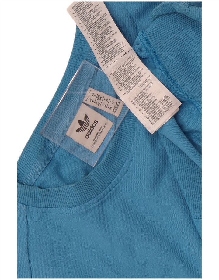 Adidas Kortærmet Oversized Sweatshirt Jumper UK 10 Small Blue