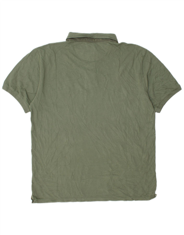 North Sails Mens Polo Shirt 2XL Green Cotton