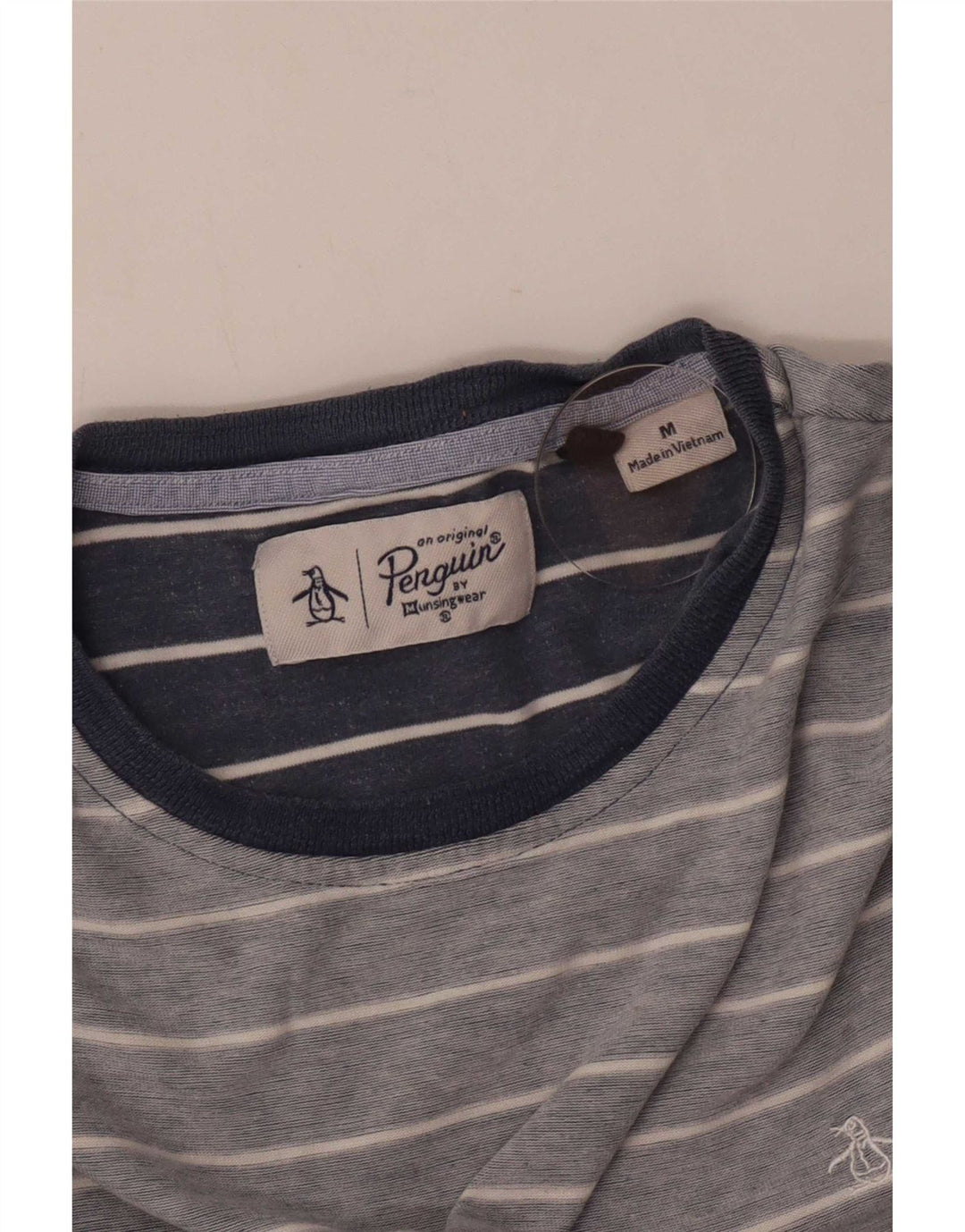 T-shirt da uomo Penguin Top a righe blu medio
