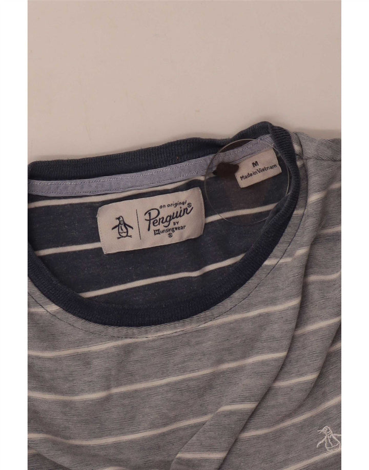 T-shirt da uomo Penguin Top a righe blu medio
