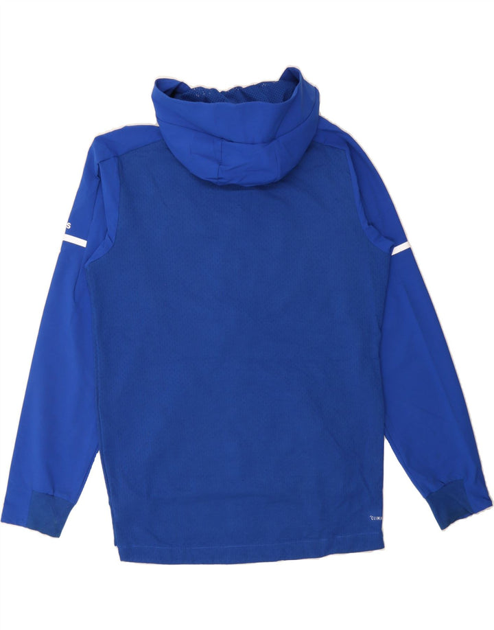 ADIDAS Mens Zip Hoodie Sweater Medium Blue Vintage Adidas and Second-Hand Adidas from Messina Hembry 