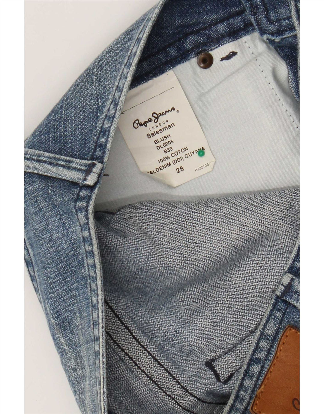 PEPE Jeans Womens Straight W28 L34 Blue Cotton