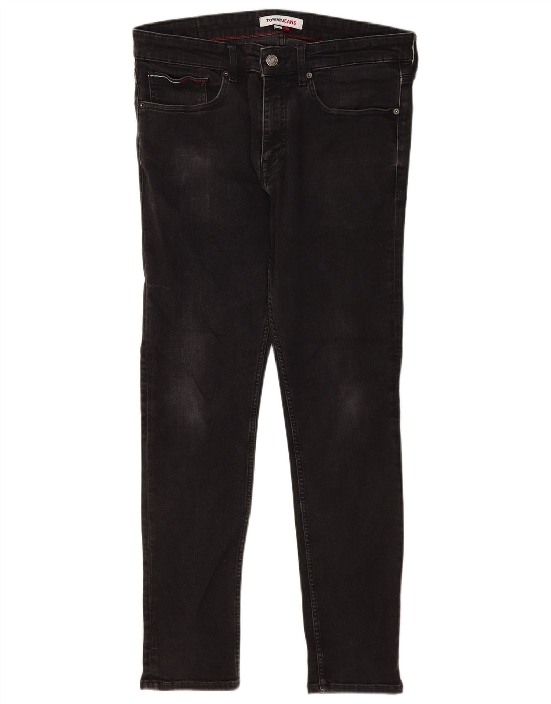 Tommy Hilfiger Mens Slim Jeans W34 L29 Black Cotton