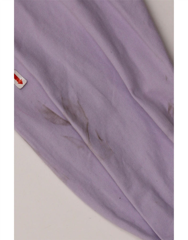 CREW CLOTHING Ανδρικό πουλόβερ Πουκάμισο Μικρό Μωβ Βαμβακερό