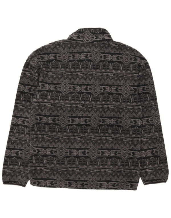 Columbia Herre Button Neck Fleece Jumper Medium Grey Geometrisk Polyester