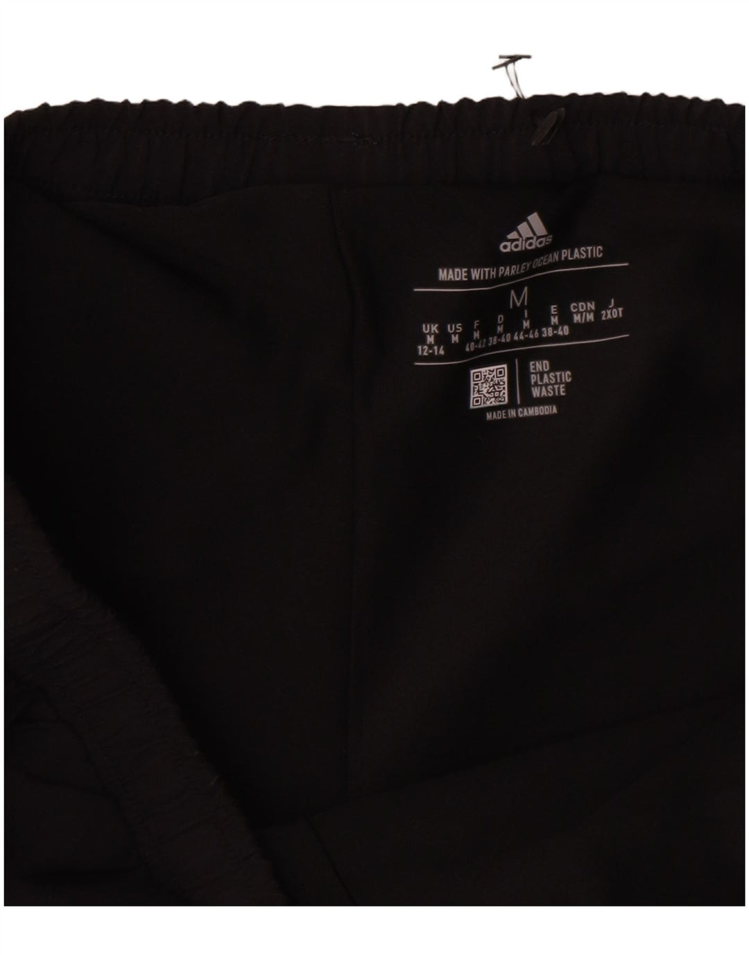 Pantaloncini sportivi Adidas da donna UK 12/14 Medium Nero Poliestere