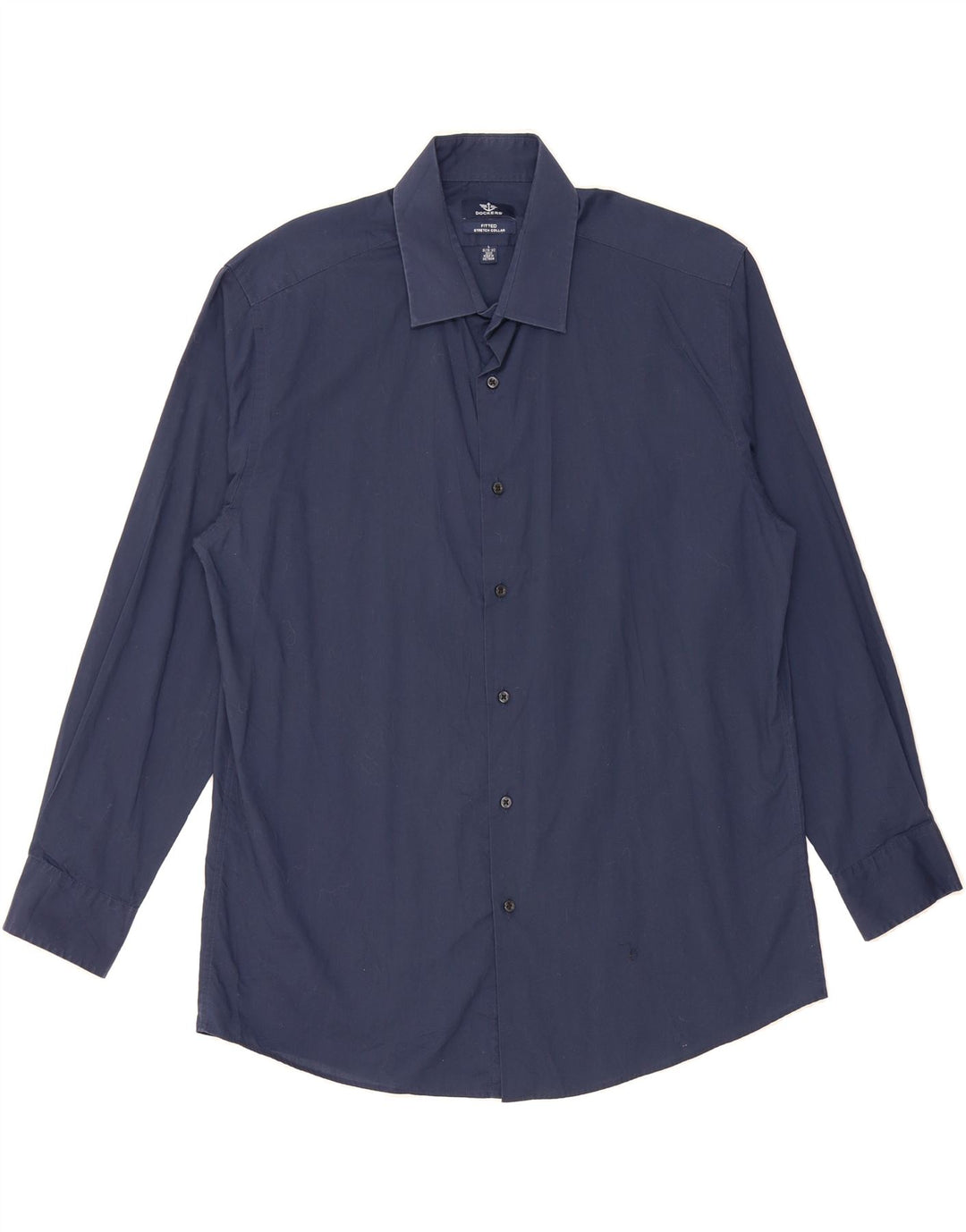 DOCKERS Mens Shirt Size 16 1/2 Large Navy Blue Vintage Dockers and Second-Hand Dockers from Messina Hembry 
