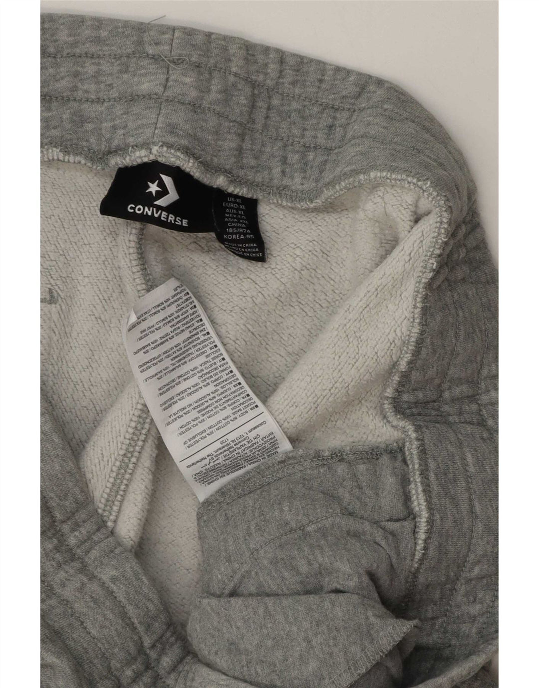 Converse Pantalon de survêtement pour homme XL Gris Coton