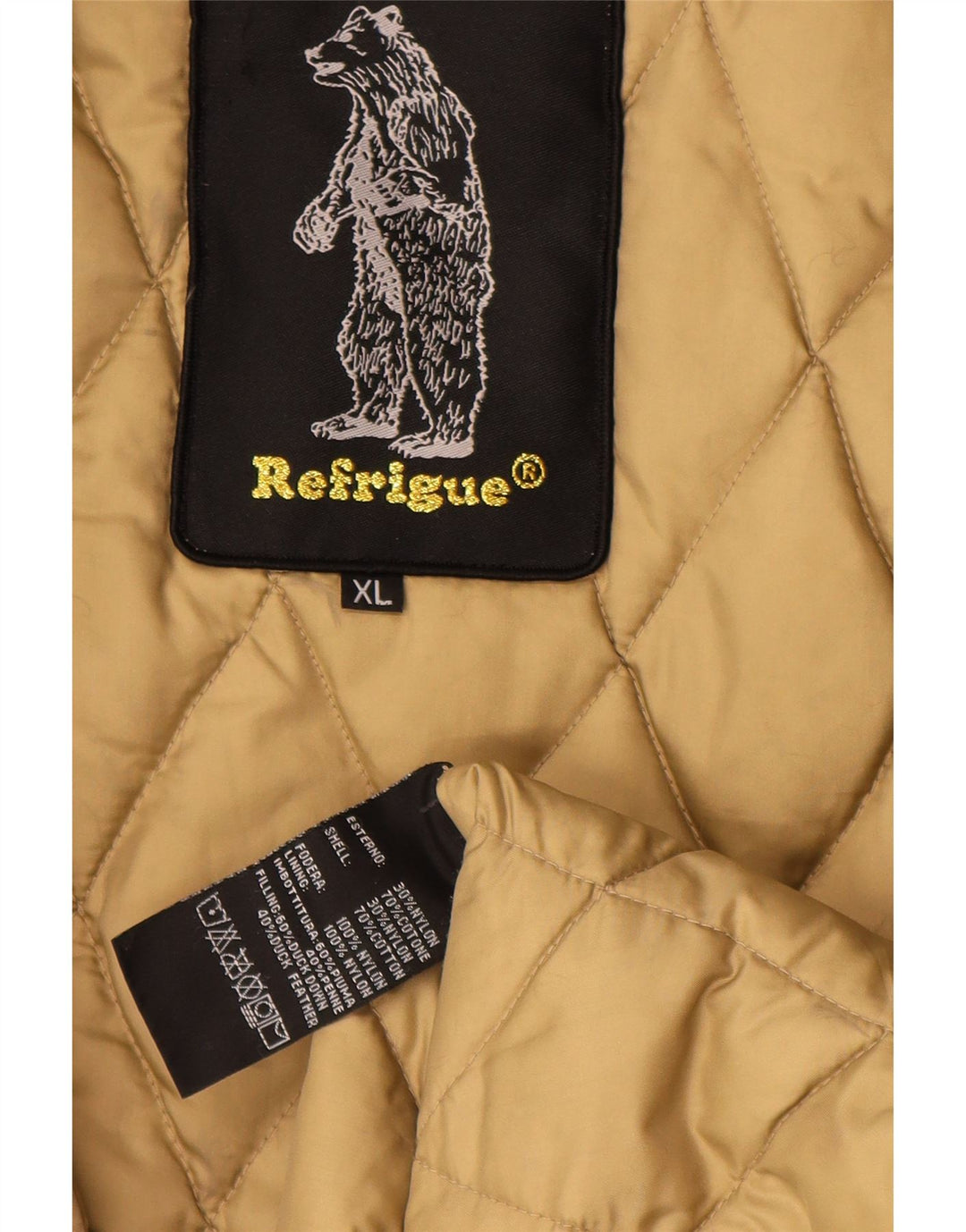 Мужская стеганая куртка Refrigue UK 42 XL Бежевый нейлон