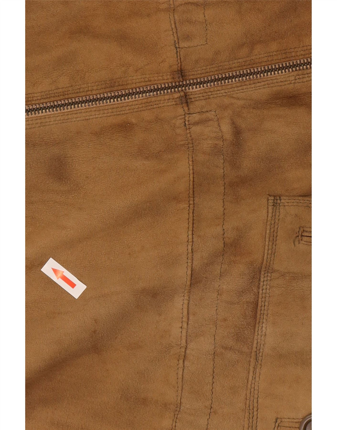 Zamszowy płaszcz damski w stylu vintage UK 8 Small Beige