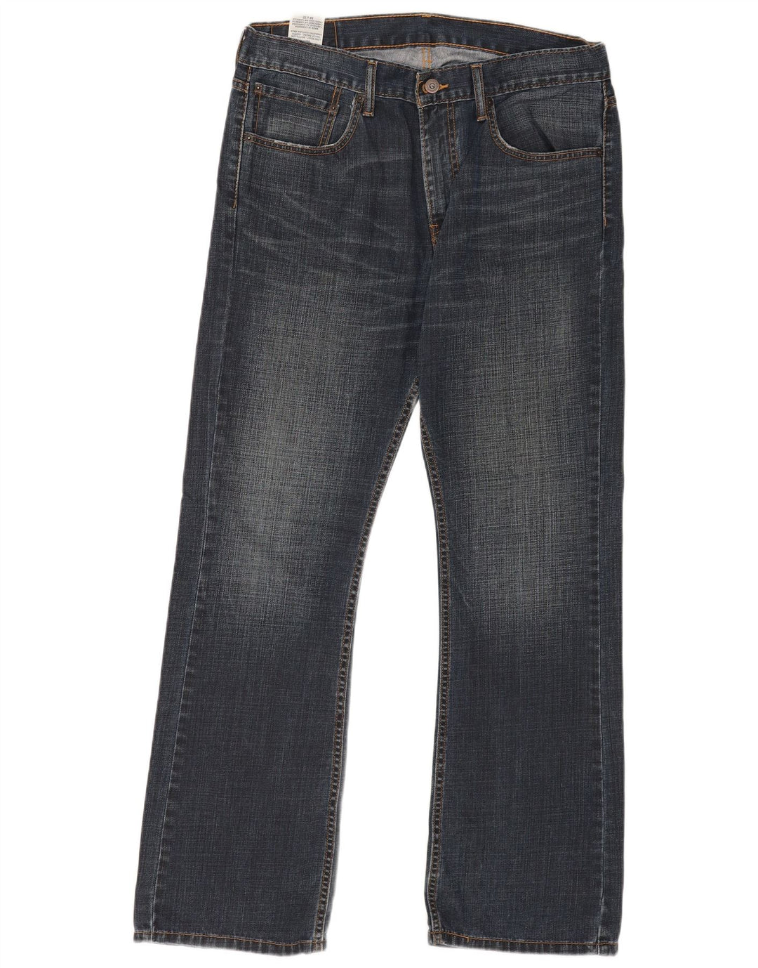 Levi's Uomo 527 Bootcut Jeans W34 L32 Blu Navy Cotone