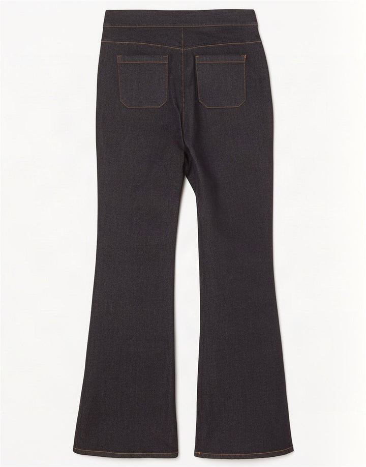 Benetton Womens Bootcut Jeans UK 12 Medium W32 L34 Navy Blue Cotton