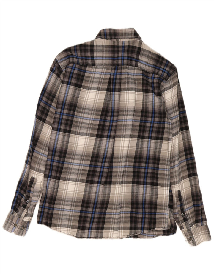 Eddie Bauer Herren-Flanellhemd mit klassischer Passform, klein, grau kariert, Baumwolle