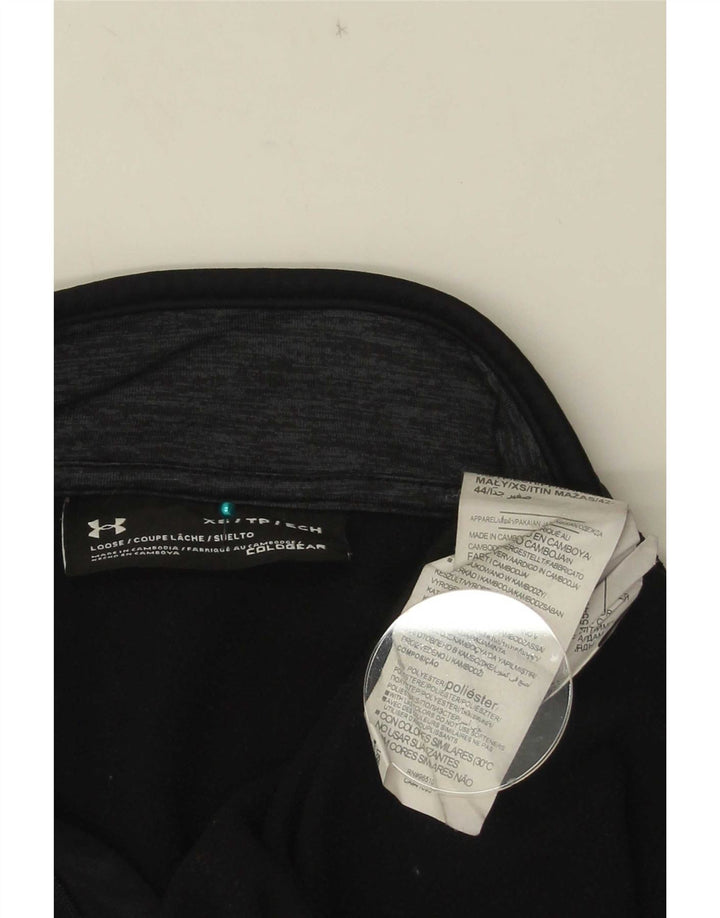 Under Armour Mens Cold Gear Zip Neck Sweatshirt Jumper XS Black Polyester