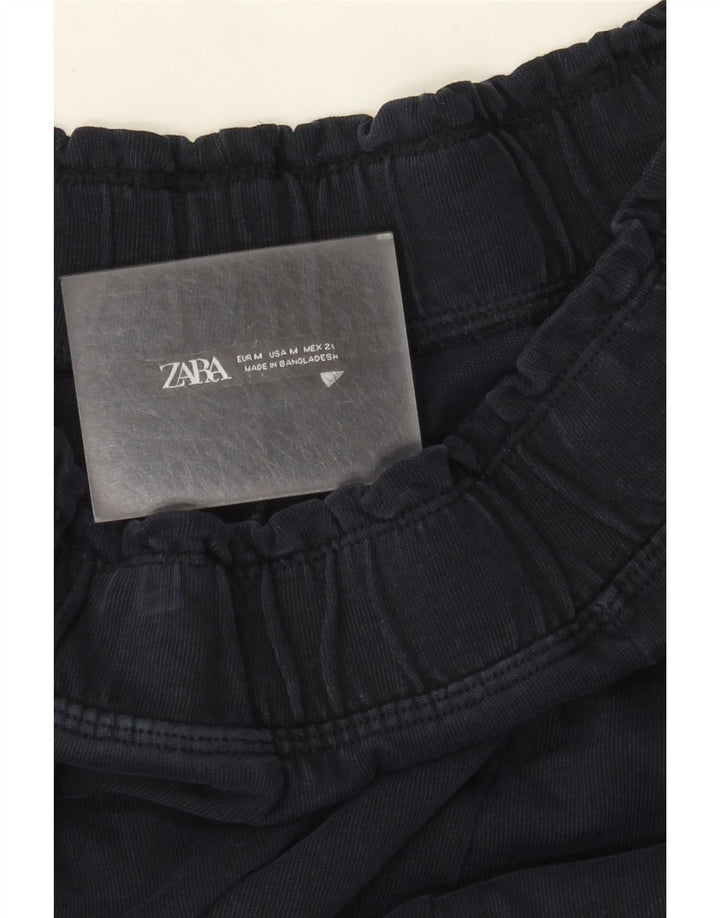 Zara Womens Wide Leg Trousers UK 14 Medium  Navy Blue