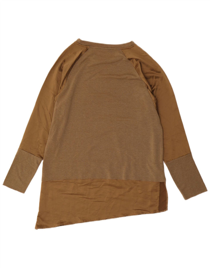 Zara Dame Asymmetrisk Tunika Top UK 14 Medium Grøn Polyester