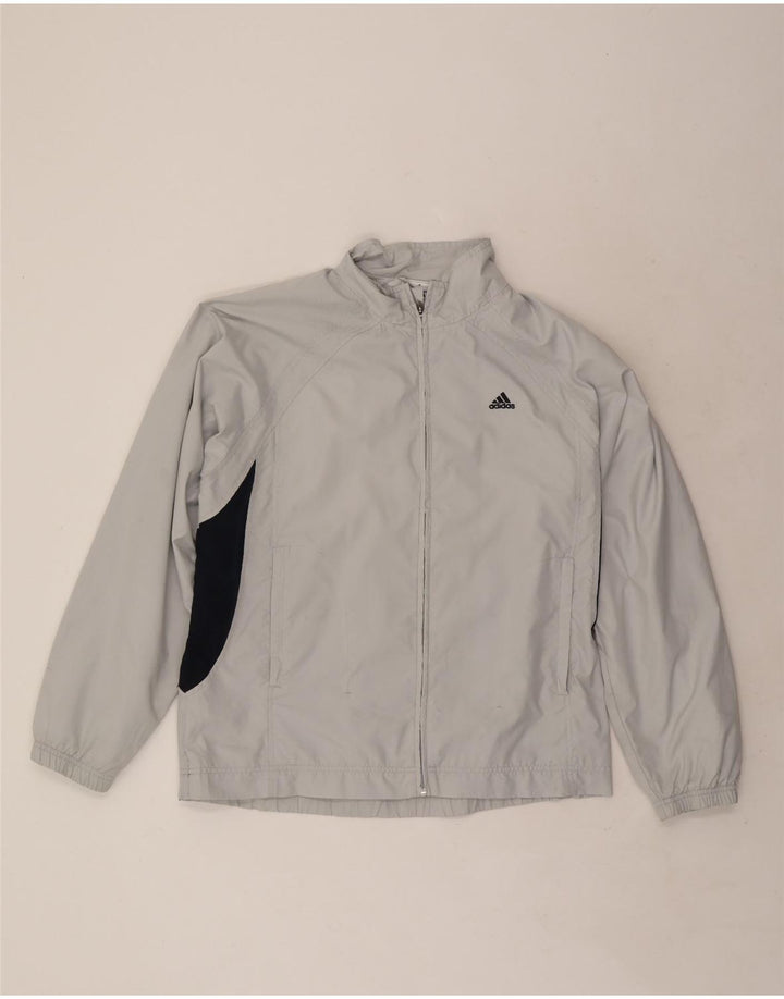 Adidas Mens Tracksuit Top Jacket UK 40/42 Medium Grey Colourblock Polyester