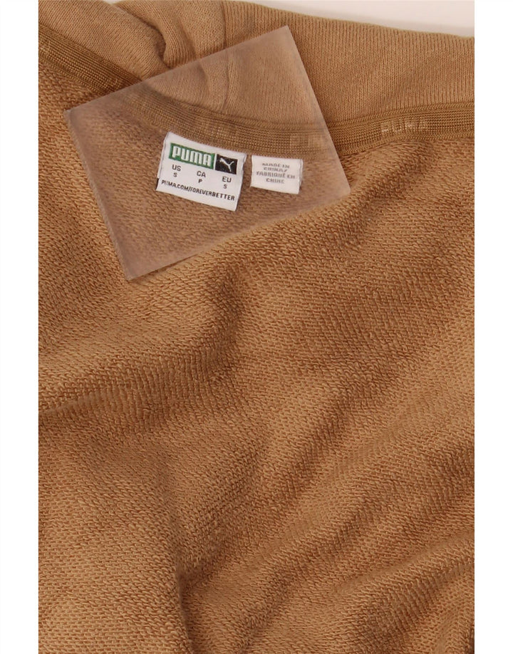 PUMA Womens Oversized Hoodie Jumper UK 10 Small Brown