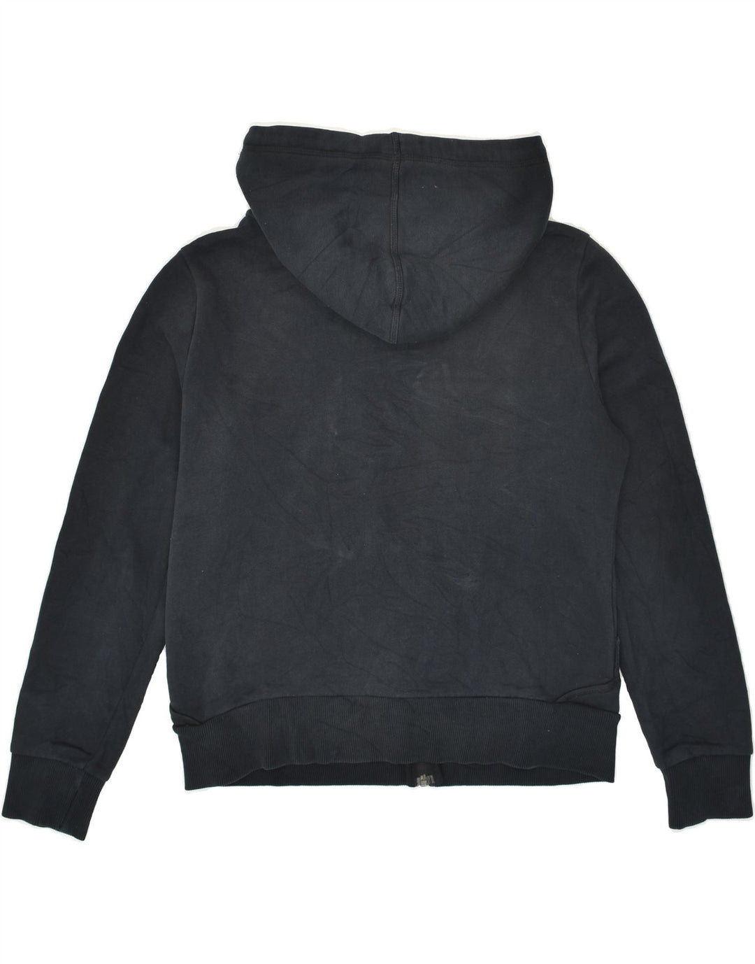 PUMA Womens Zip Hoodie Sweater UK 14 Medium Black Cotton | Vintage Puma | Thrift | Second-Hand Puma | Used Clothing | Messina Hembry 