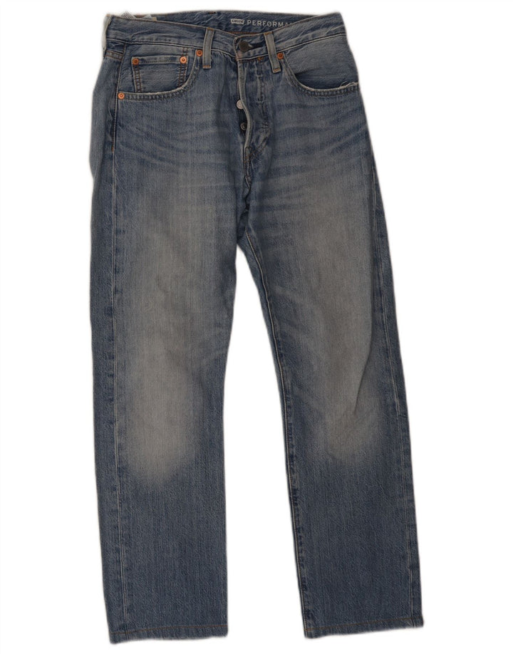 Levi's Dame 501 Straight Jeans W28 L27 Blå Bomuld