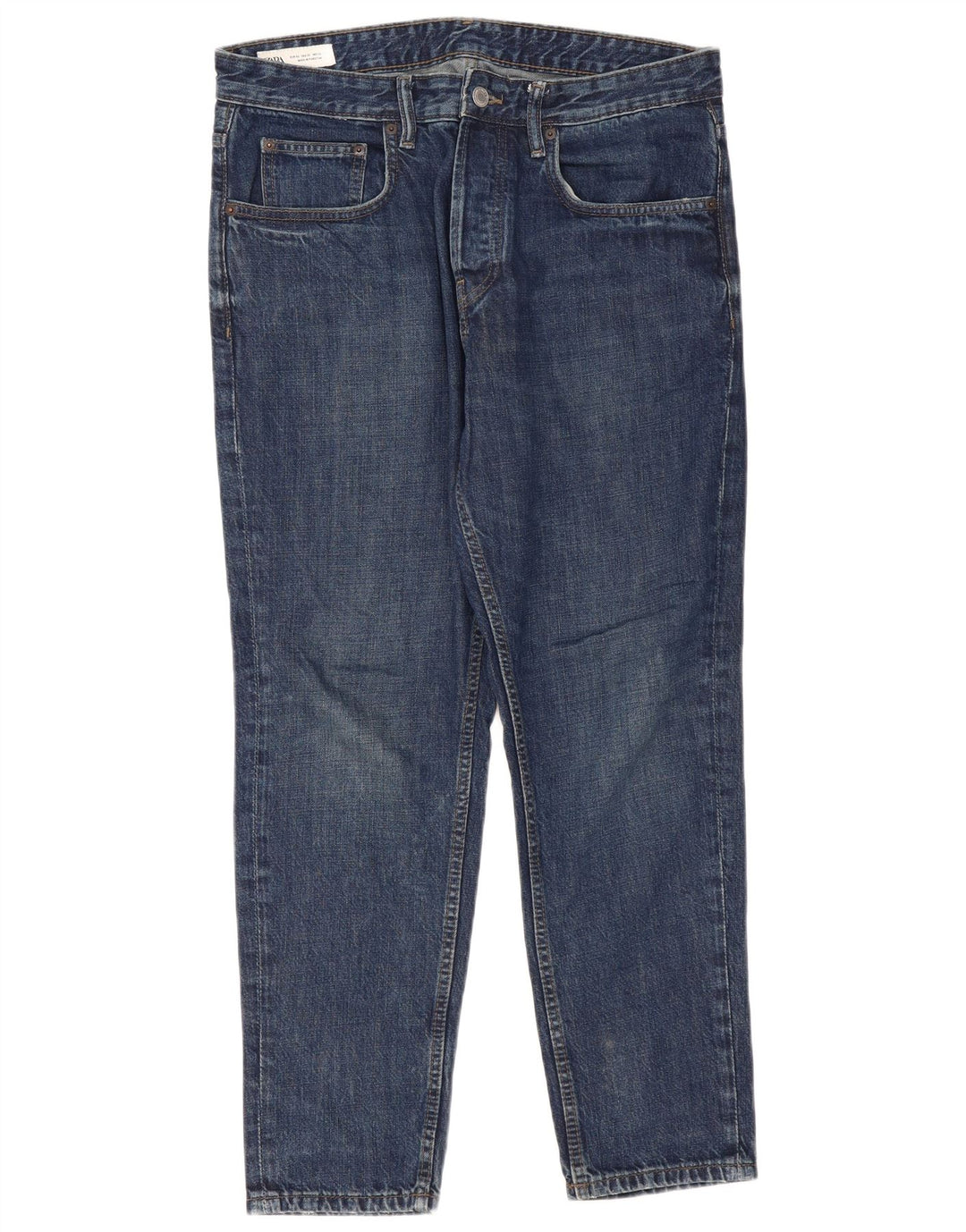 Zara Mens Tapered Jeans EU 42 Large W32 L28 Blue