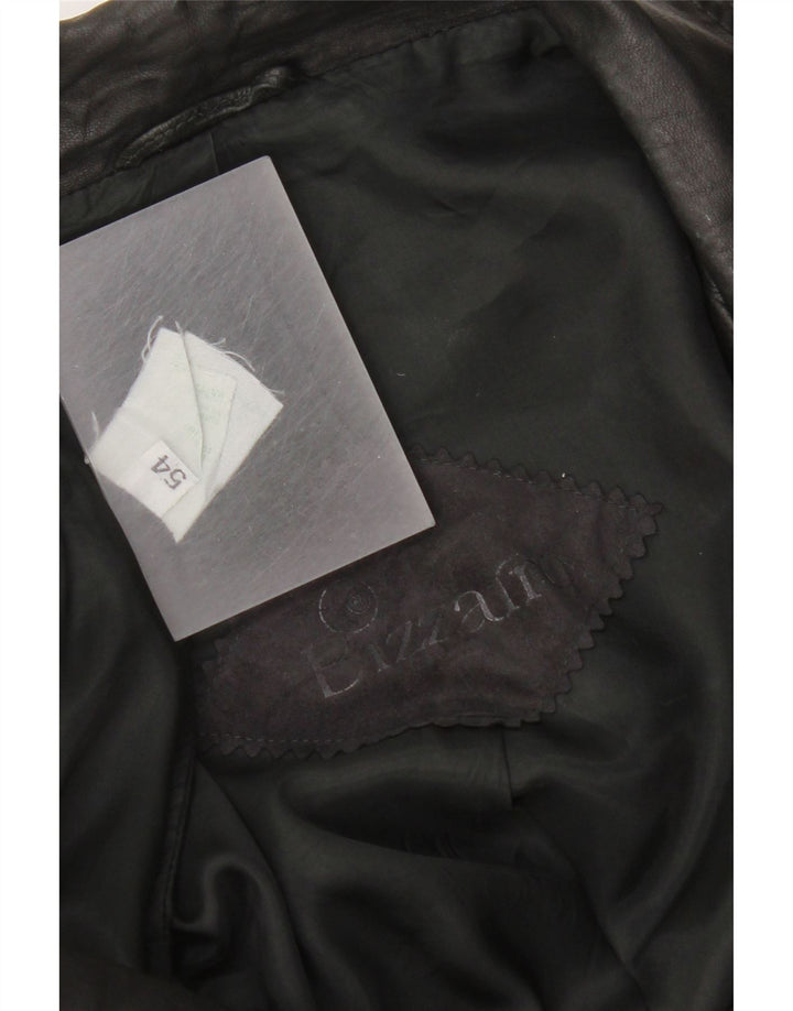 Bizzarro Veste Blazer 3 Boutons Homme IT 54 2XL Cuir Noir