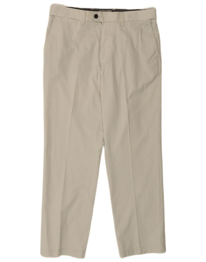 Marks & Spencer Mens Regular Fit Chino Trousers W34 L29 White Cotton