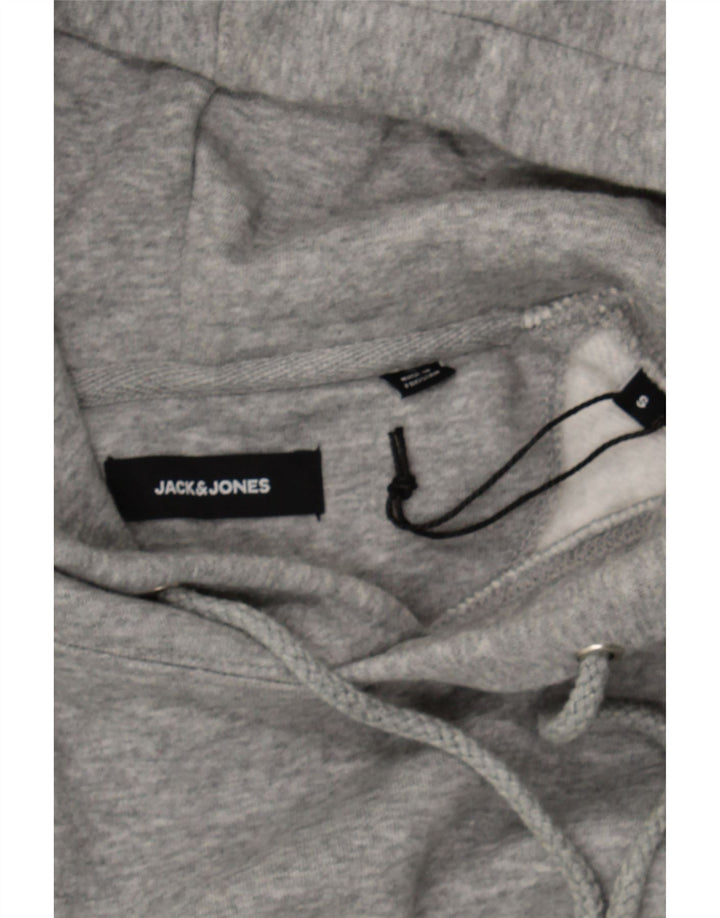 JACK & JONES Mens Hoodie Jumper Small Grey Cotton Vintage Jack & Jones and Second-Hand Jack & Jones from Messina Hembry 