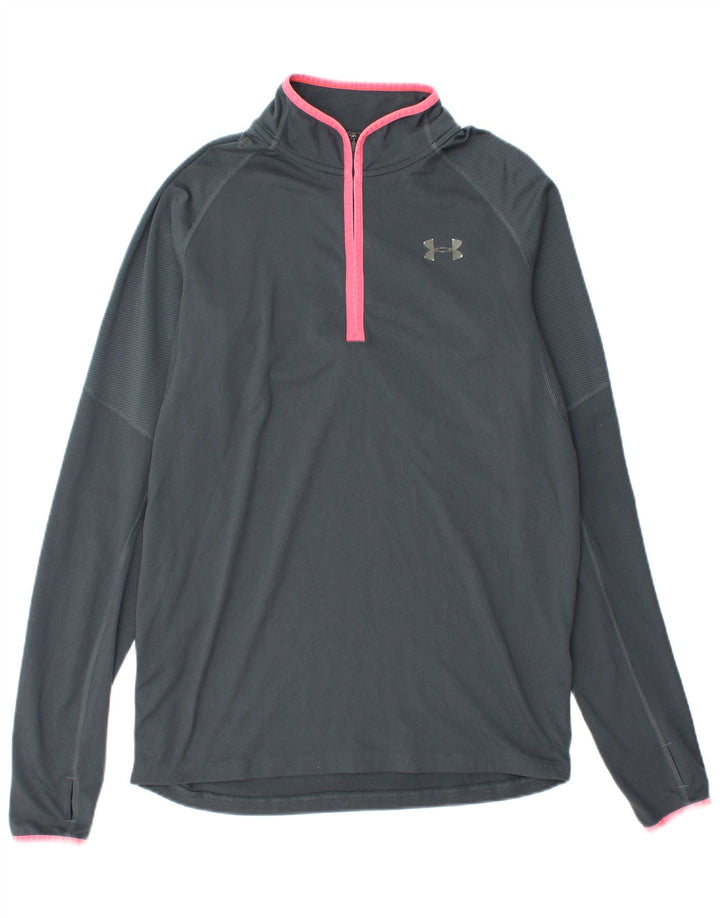Top da tuta pullover con zip e collo da uomo Under Armour Grigio medio